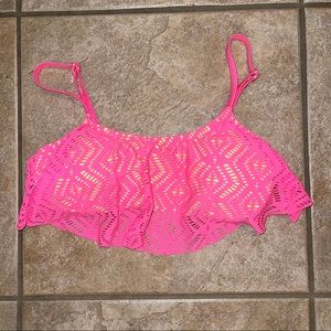 ♦️ 5 for $25! ♦️ Arizona pink flounce bikini top
